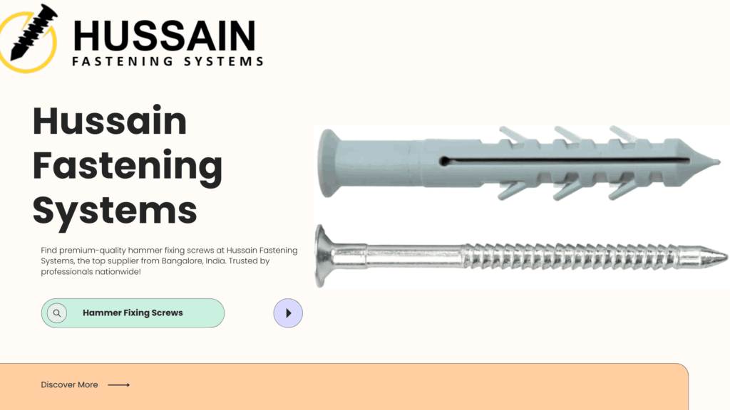 Hammer Fixing Screws Supplier from Bangalore