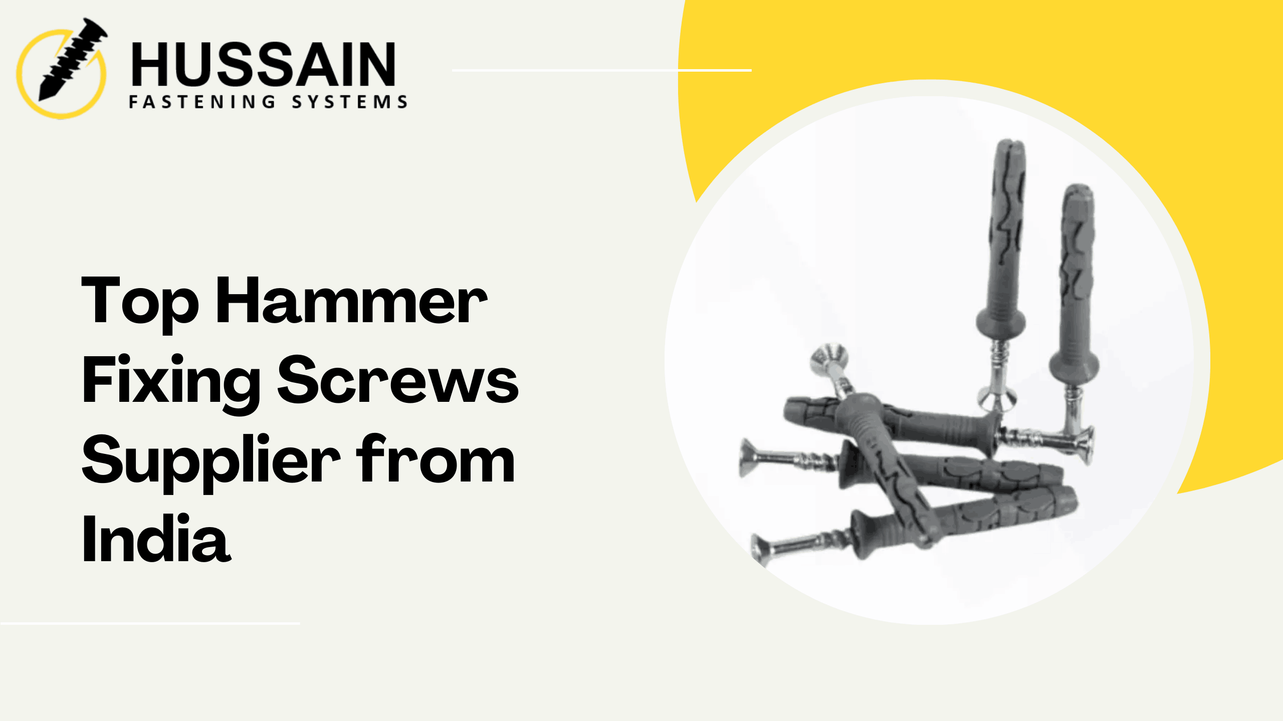 Top Hammer Fixing Screws Supplier from India